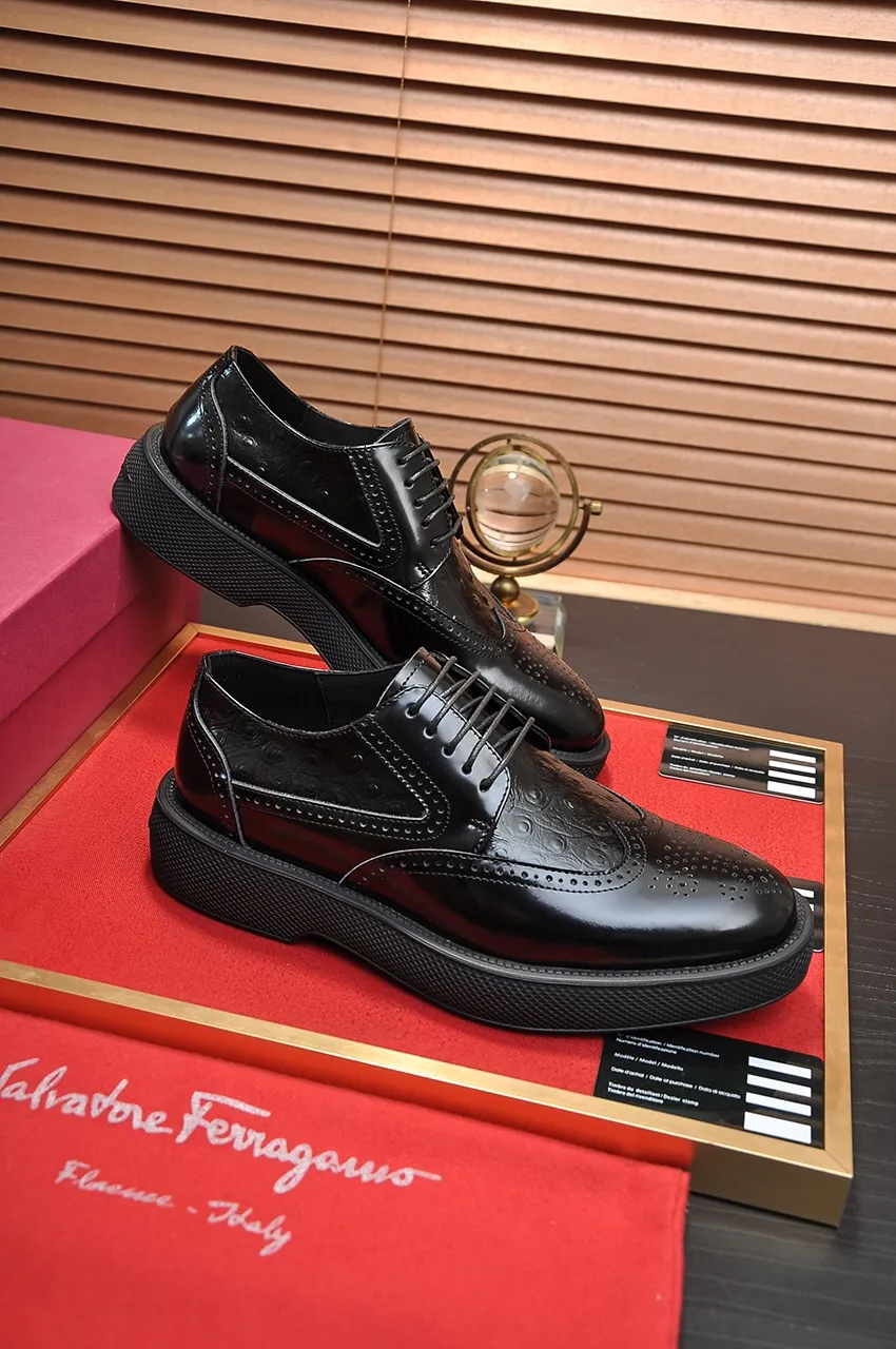 Men's shoes 💰720💶 [Ferragamo/Ferragamo] The latest model in the counter. Original imported open-sided high-quality cowhide hand-woven + imported 🐂 cowhide + original luxury metal buckle + original combination outsole. Comparison without pressure 38--45 (45 custom-made)